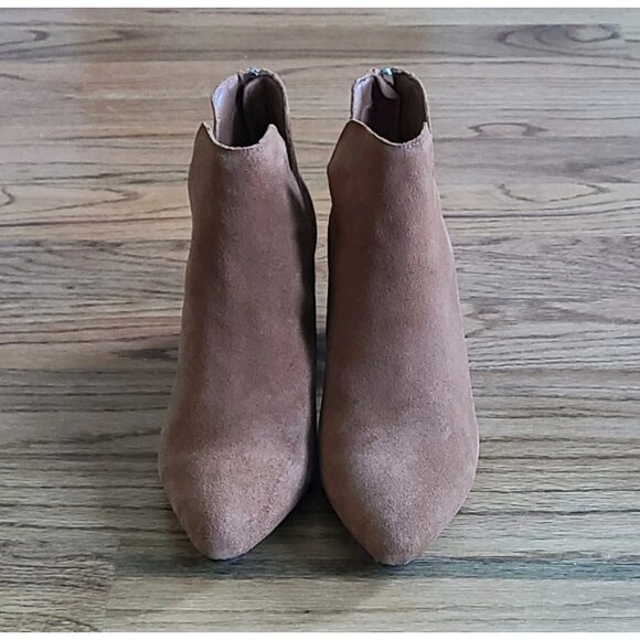 Blondo Tanner Boots Womens 9 Brown Suede Waterproof Block Heel Ankle Booties - Picture 12 of 16